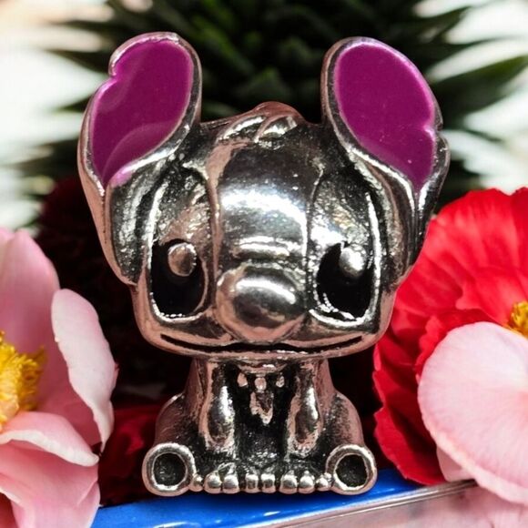 Lilo & Stitch Stainless Steel Silver Bracelet Charm Dangle Slide On Alien Fandom - Picture 6 of 6